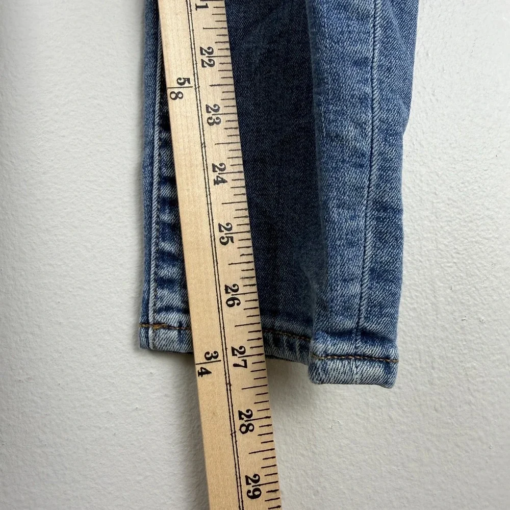 Gap Skinny Jeans Womens 27 (28x27) Blue Denim Mid-Rise Stretch Distressed Casual